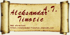 Aleksandar Timotić vizit kartica